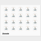 Beach Club Herfst - Kust Chic Ronde Sticker (Vel)