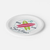 Beach Club Surfen papier borden Papieren Bordje (Gekanteld)