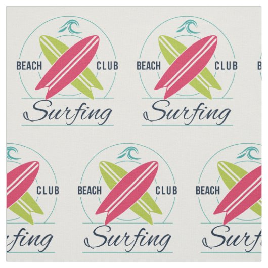 Beach Club Surfing custom fabric Stof (Swatch)