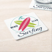 Beach Club Surfpapier onderzetters (Schuin)