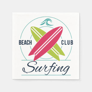 Beach Club Surfred paper napkins Servetten