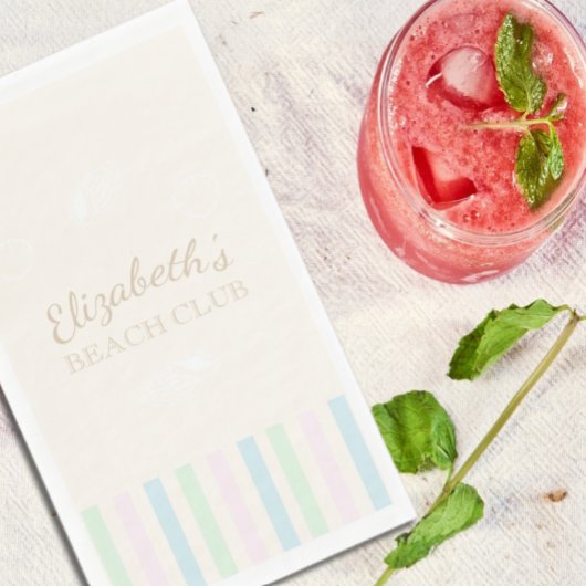 Beach Club Verjaardag servetten