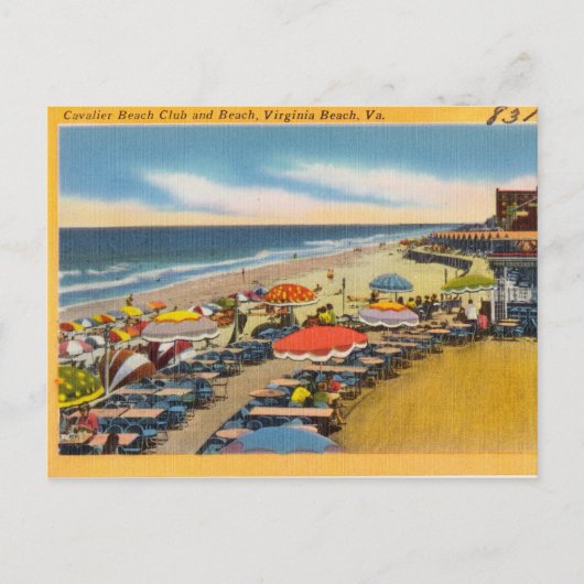 Beach Club, Virginia Beach, Va Briefkaart (Voorkant)