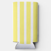 Beach Club Yellow Cabana Stripe Verjaardagsfeest Seltzer Blikjeskoeler (Achterkant)