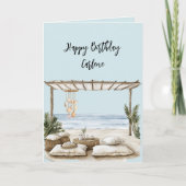 Beach Coast Ocean Sea Shells Birthday Kaart (Voorkant)
