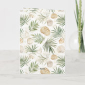 Beach Coast Ocean Sea Shells Birthday Kaart (Achterkant)