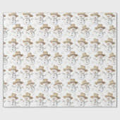 Beach Coast Snowman Kerstmis Cadeaupapier (Vlak)