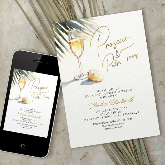 Beach Coast Tropical Bachelorette Weekend Kaart