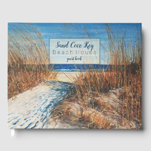 Beach Coastal Art Vacature Huur Gastenboek (Voorkant)