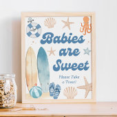 Beach Coastal Baby shower Baby's zijn Sweet Favori Poster