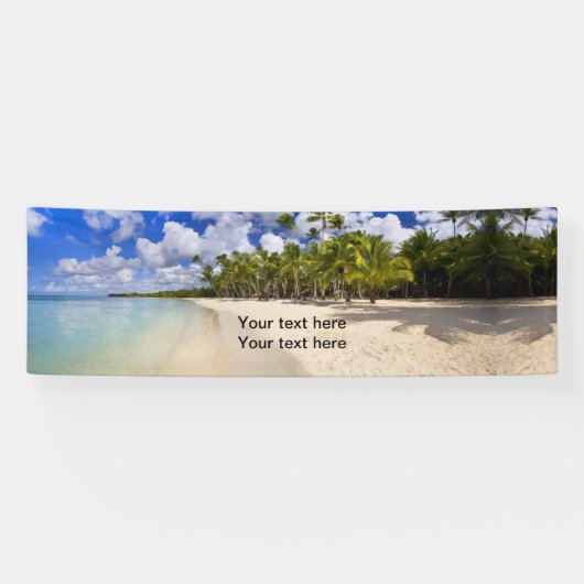 Beach Coastal Background Party Spandoek (Horizontaal)