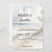 Beach Coastal Destination All in One Wedding Kaart (Voorkant)