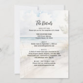 Beach Coastal Destination All in One Wedding Kaart (Achterkant)