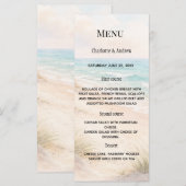 Beach coastal dinner wedding menu (Voorkant / Achterkant)