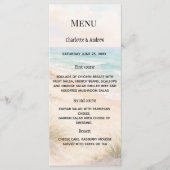Beach coastal dinner wedding menu (Voorkant)