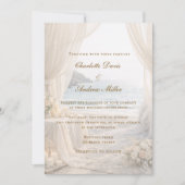 Beach coastal elegant wedding kaart (Voorkant)