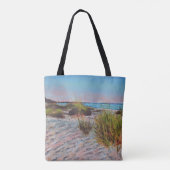 Beach Coastal | Kunstschilder Tote Bag (Achterkant)