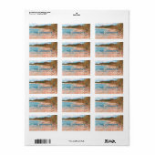 Beach Coastal Michigan Shoreline Aangepast label (Full Sheet)