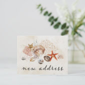 Beach Coastal New Home Verhuisaankondiging Briefkaart (Staand voorkant)