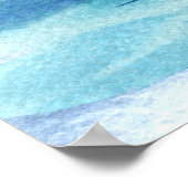 Beach Coastal Ocean Church Waterverf Poster (Hoek)