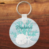 Beach Coastal op maat Sleutelhanger (Achterkant)