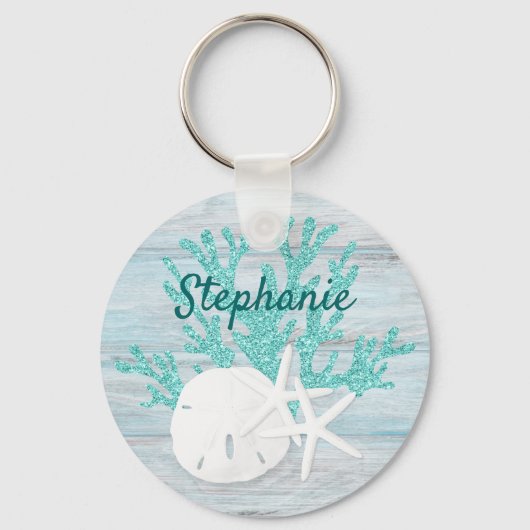Beach Coastal op maat Sleutelhanger (Achterkant)