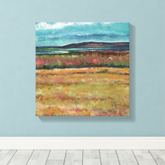Beach Coastal Sand Dune Shoreline Art Canvas Afdruk (Insitu (Houten vloer))