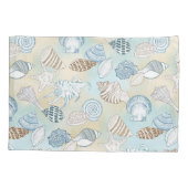 Beach Coastal Seashells Patroon Kussensloop (Achterkant)