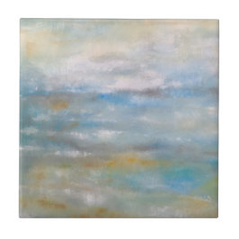 Beach Coastal Theme Abstracte Beach Art Tegeltje