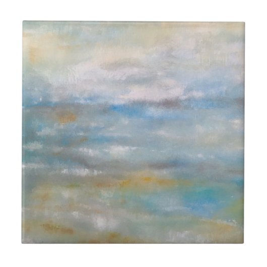 Beach Coastal Theme Abstracte Beach Art Tegeltje (Voorkant)