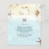 Beach Coastal Weddenschap Invitation Sand Ocean Li (Achterkant)