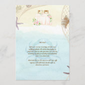 Beach Coastal Weddenschap Invitation Sand Ocean Li Kaart (Achterkant)