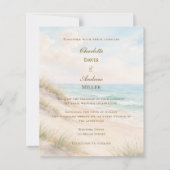 Beach coastal wedding invitation (Voorkant)
