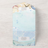 Beach Coastal Wedding Invite RSVP Menu Details All In One Uitnodiging (Buitenkant)
