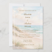 Beach coastal wedding kaart (Voorkant)