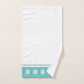 Beach Coastal White Seashells & Zee Glass Green Bad Handdoek (Handdoek)