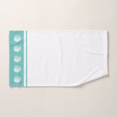 Beach Coastal White Seashells & Zee Glass Green Bad Handdoek (Handdoek)