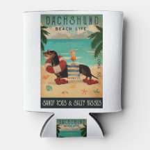 Beach Cocktail Life Dachshund