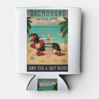 Beach Cocktail Life Dachshund Blikjeskoeler