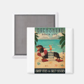  Beach Cocktail Life Dachshund Magneet (Voorkant / Achterkant)