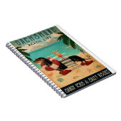  Beach Cocktail Life Dachshund Notitieboek (Rechterzijde)