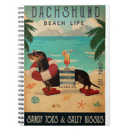  Beach Cocktail Life Dachshund Notitieboek