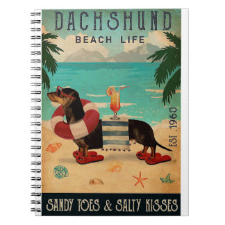  Beach Cocktail Life Dachshund Notitieboek