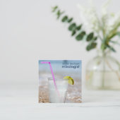 Beach Cocktail Visitekaartjes (Staand voorkant)