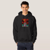 Beach Coconut Tree Retro Graphic Bat Summer Hoodie (Voorkant volledig)