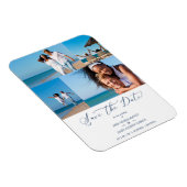 Beach Collage 4 Photos Modern Couple Wedding Magneet (Rechterzijde)