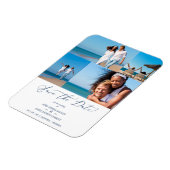 Beach Collage 4 Photos Modern Couple Wedding Magneet (Linkerzijde)