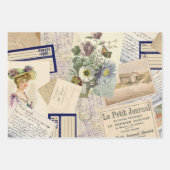 Beach Collage French  Seaside Briefkaart Inpakpapier Vel (Voorkant 3)