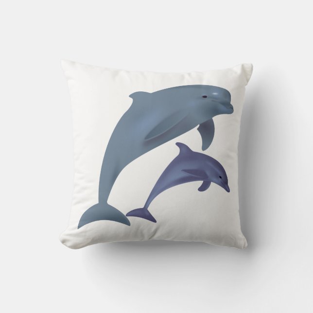 Beach Collectie: Dolphin Kussen (Voorkant)