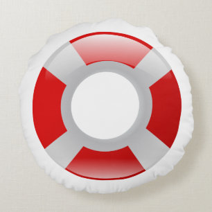 Beach Collectie : Life Saver Pillow Rond Kussen